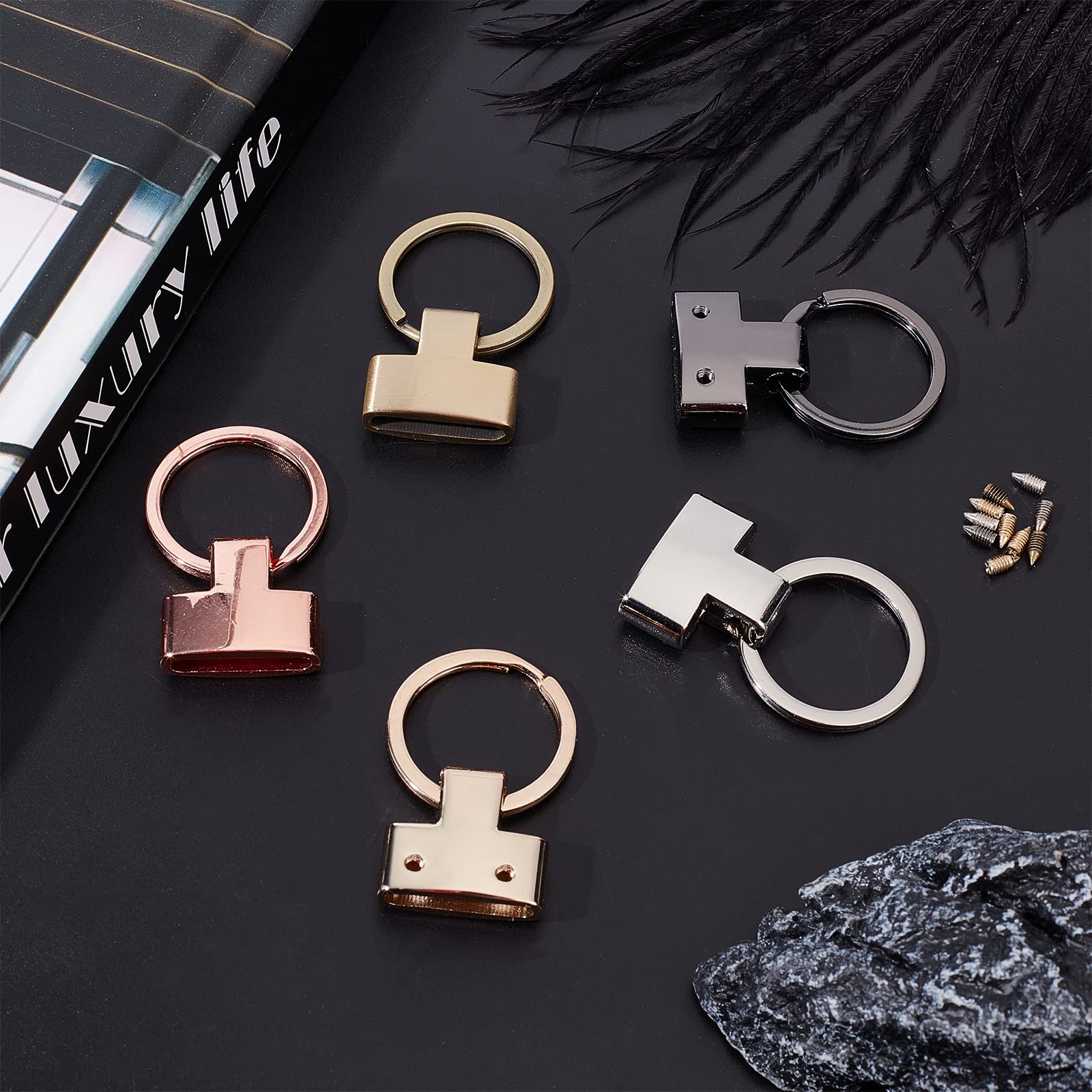 Amazon.com: WADORN 5 Colors Key Fob Hardware, 0.87 Inch Keychain
